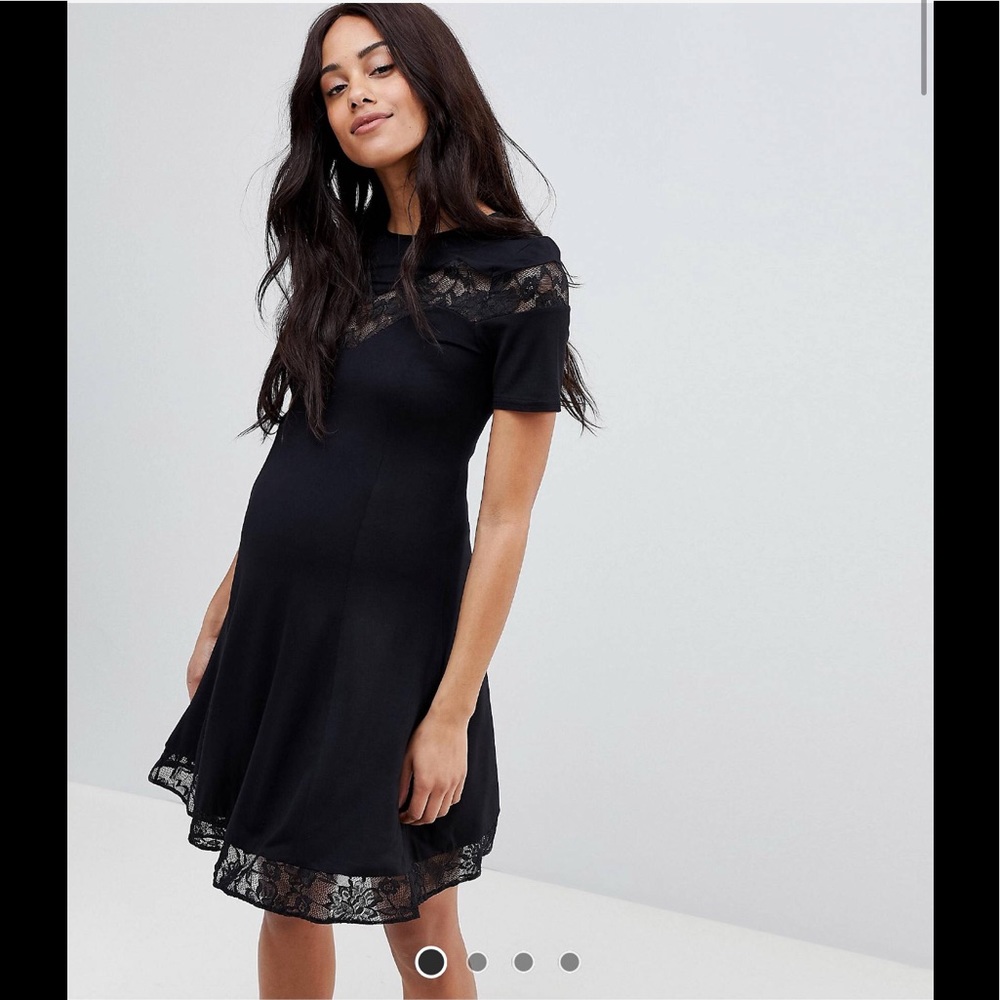 ASOS Design Maternity Lace Insert mini tea dress